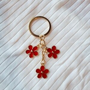 Red flower keychain